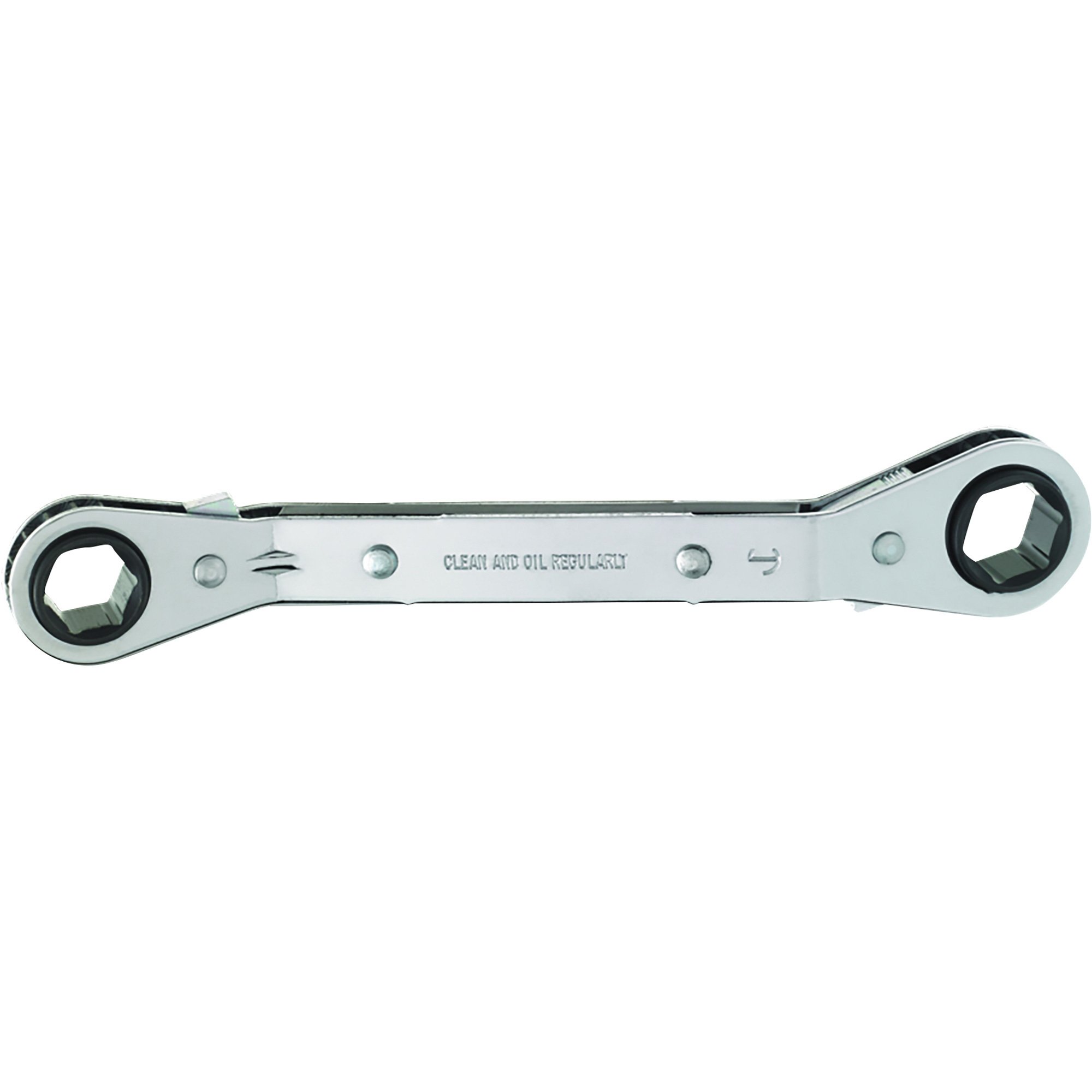 Proto Offset Double Box Reversible Ratcheting Wrench — 1/2in. x 9/16in